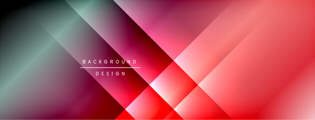 Fototapeta premium Dynamic shadow lines with gradient colors geometric background