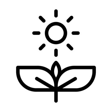 recommend clip art: sun and plant energy line icon