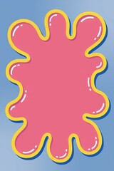 Obraz premium Pink blob background design. Playful pink splash graphic; ideal for vibrant, fun designs. Conveys energy and creativity.