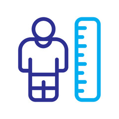 Obraz premium height measure icon