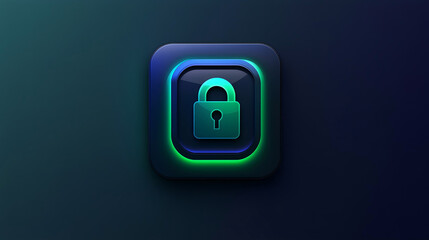 A strong, sleek icon symbolizing cybersecurity, featuring a lock and shield design. 