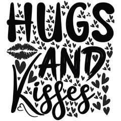 Obraz premium hugs and kisses.it is a valentine days design.