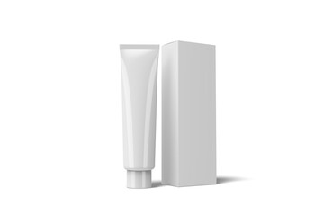 Standing of Cosmetic Tube, 3D Illustration