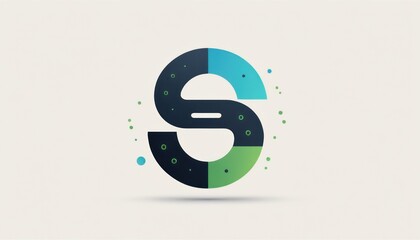 Obraz premium Abstract letter S logo design.