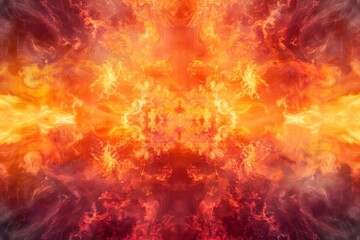 Fototapeta premium Vibrant flames and swirling colors create a dynamic abstract representation of fire and energy
