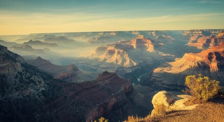 Fototapeta premium Golden sunrise the landscape