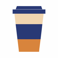 3D Paper Coffee Cup on White Background