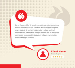 Simple professional customer feedback and review social media post template design