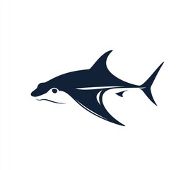 Obraz premium Here's a suggested and keyword list for your image.. Stylized Shark Silhouette.