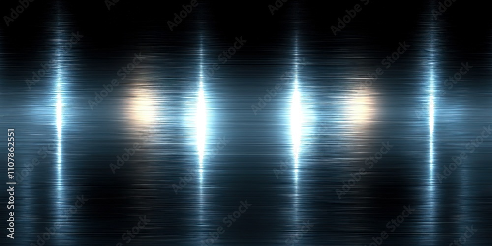 Poster abstract light reflections creating a shimmering pattern on a dark surface in a futuristic style