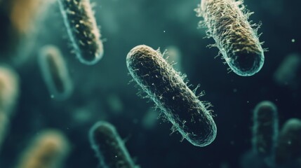 Fototapeta premium Close-up of bacteria, macro shot, Minimalist style