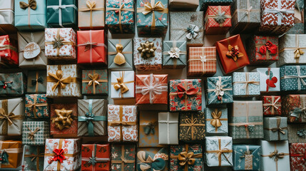 クリスマスプレゼントの背景素材