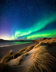 Northern Lights over the Sea