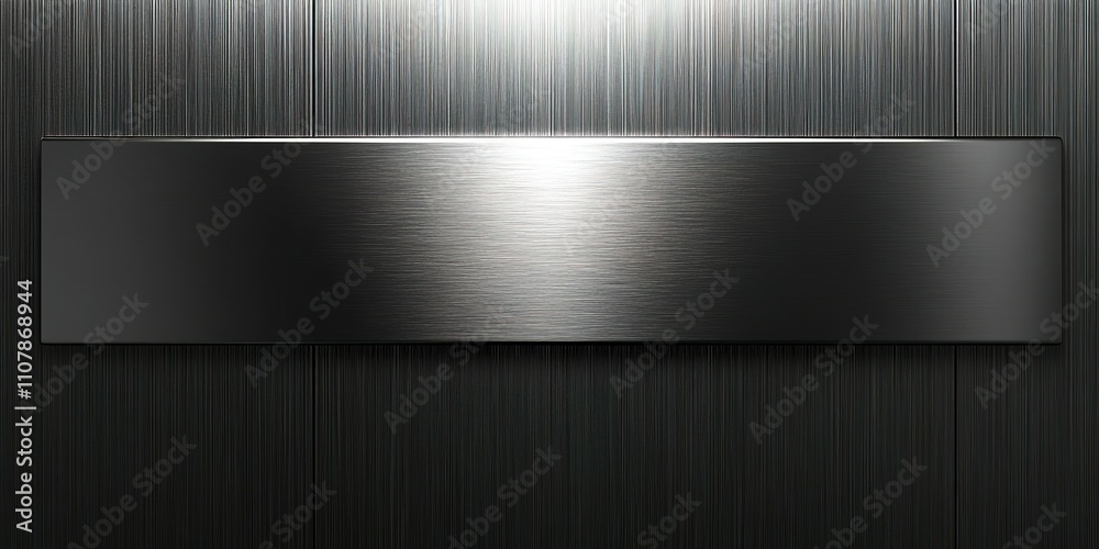 Poster sleek metallic surface with brushed finish illuminated by soft light creating an elegant abstract de
