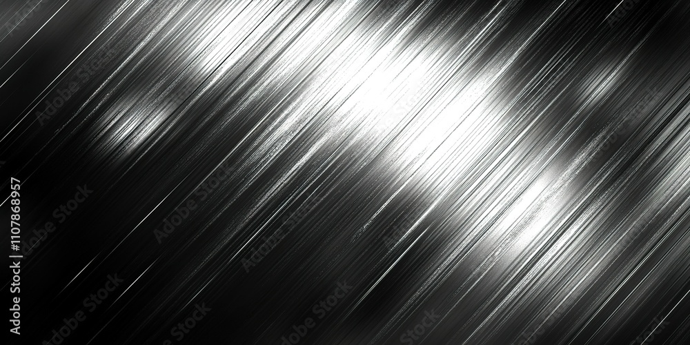 Poster fine lines create an abstract pattern of light and shadow in a monochromatic display