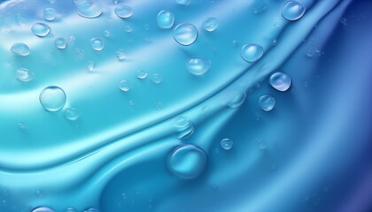 Rippling Blue Water Droplets in Gradient Tones