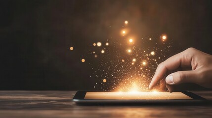 Hands typing into a digital signup form on a tablet, seamless tech interface captured