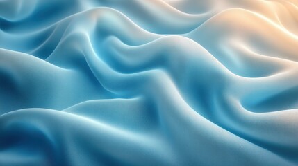 Obraz premium flowing cyan cloth background 3d rendering