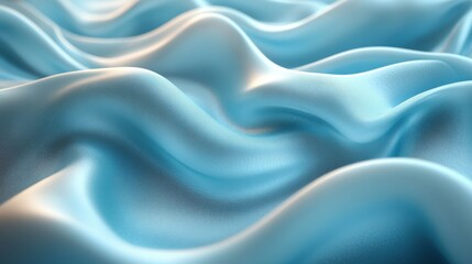 Fototapeta premium flowing cyan cloth background 3d rendering