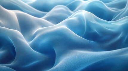 Fototapeta premium flowing cyan cloth background 3d rendering