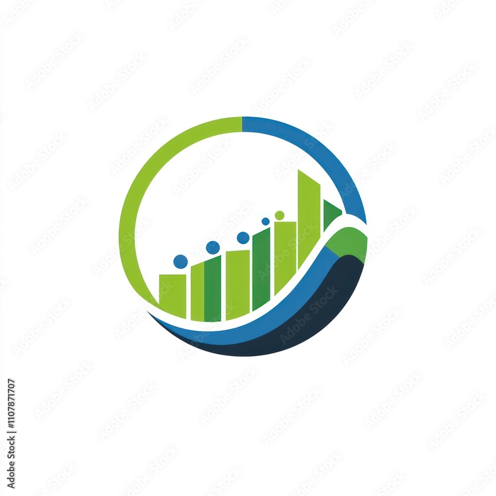 Poster here's a and keyword list suitable for a stock photo site... abstract green and blue graph in circle