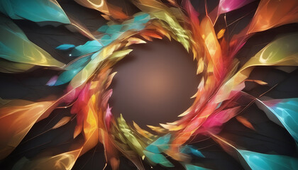 Obraz premium Dynamic Recycling Arrows Forming a Vibrant Circular Pattern