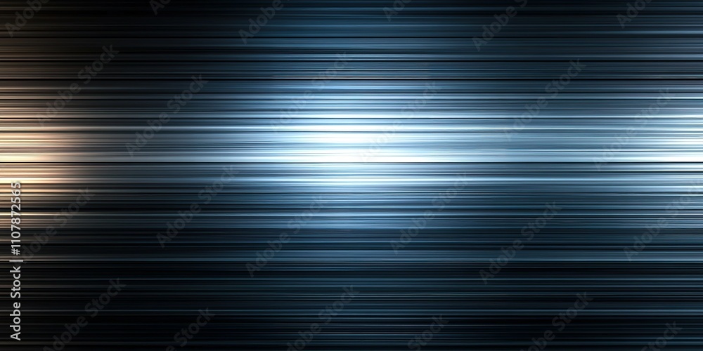 Poster abstract representation of dynamic light and color transitions in a sleek metallic gradient design