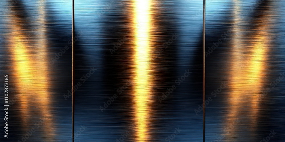 Poster metallic reflection creating a striking visual effect with vibrant light patterns