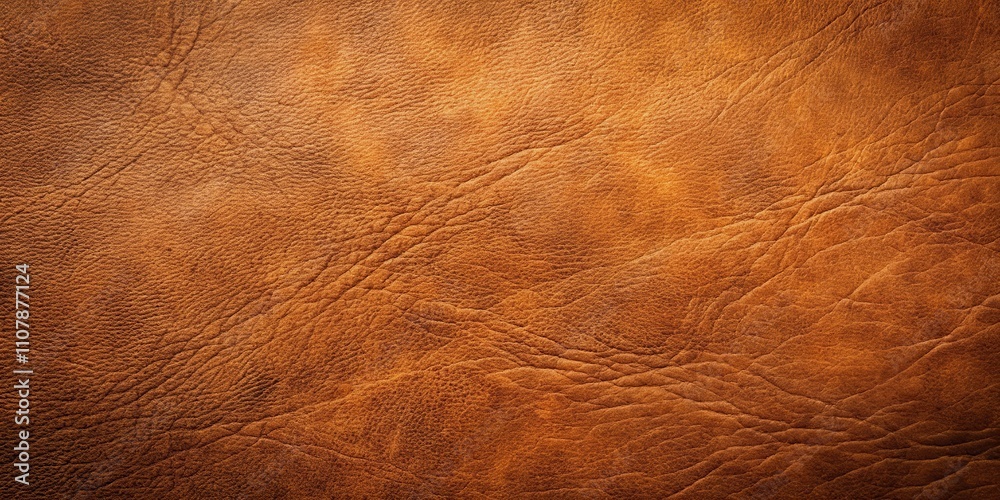 Fototapete brown leather texture with distinctive grain patterns and subtle lighting variations