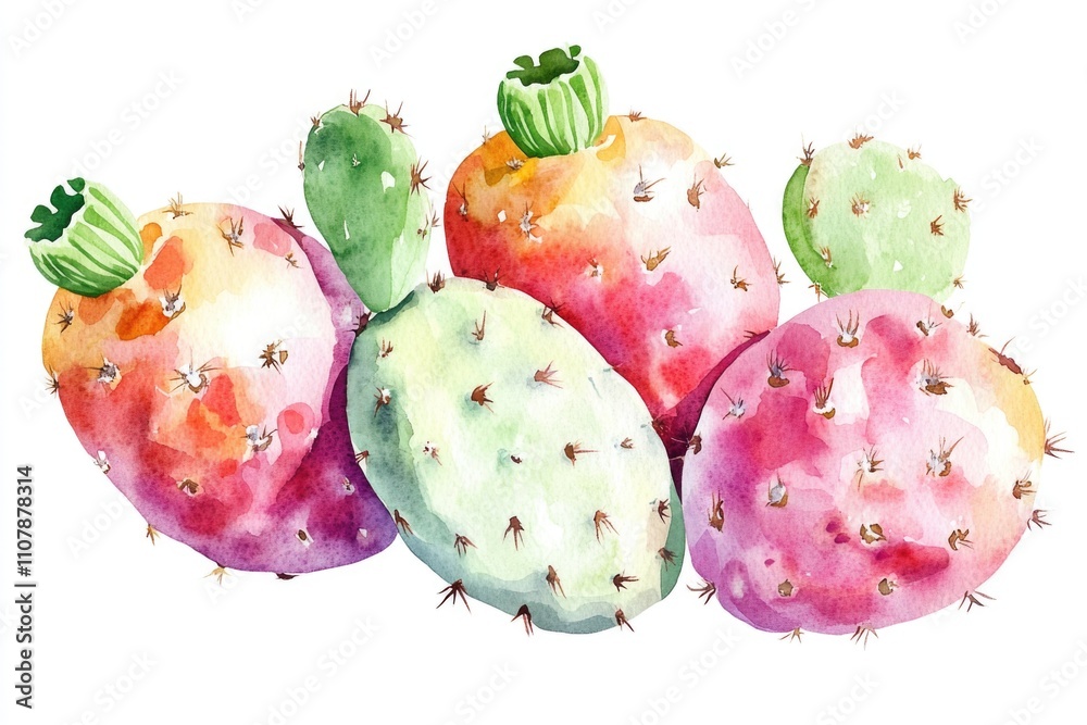 Poster a cluster of ripe cactus fruits, often used as a still life or in food-related compositions