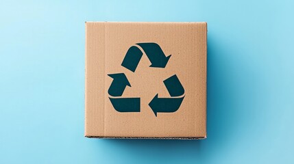 Sustainable Packaging Box with Recycle Symbol for Eco Friendly Delivery