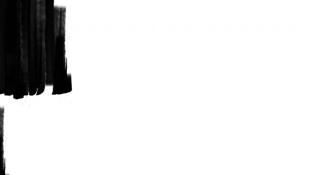 Brush strokes animation for rough video transitions.