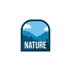 nature badge design logo icon