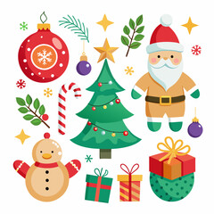 Naklejka premium set of christmas icons