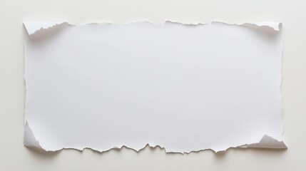 Torn paper background for creative design studio setting graphic element minimalist environment close-up view blank canvas concept