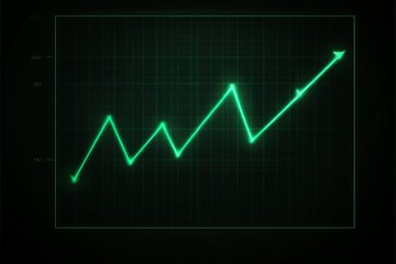 chart in green colors on a black background.