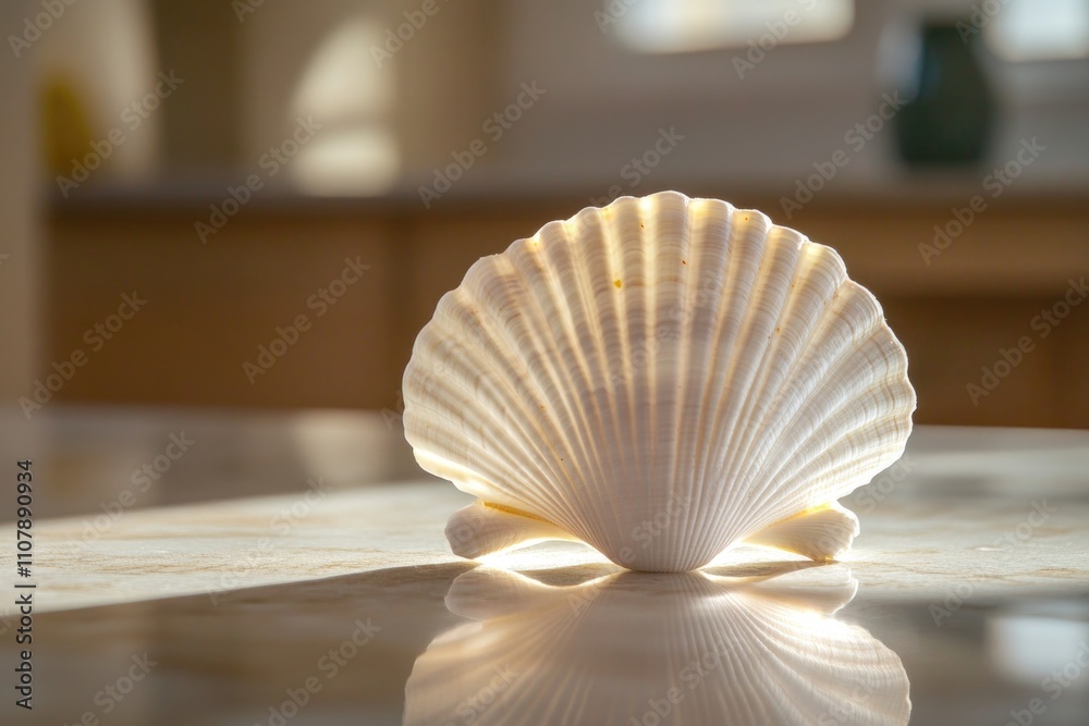 Aufkleber a shell photographed from a close distance