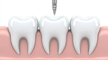 Laser cleaning plaque from teeth in a futuristic procedure