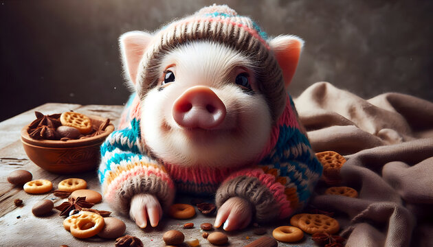 Ein Pulloverschwein.
