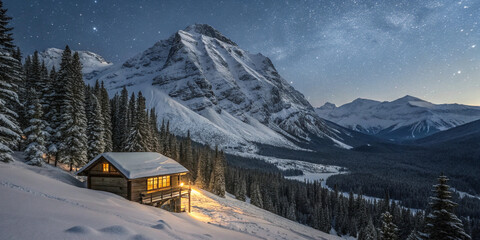 winter landscape in the mountains