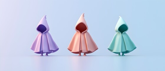 Obraz premium Three paper lanterns with different colors