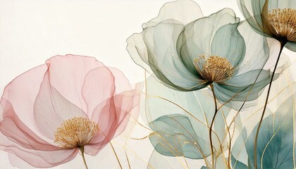 fiori stile acquarello