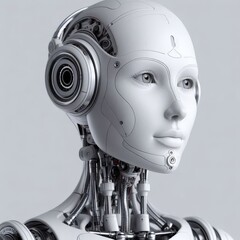 robot with a human face
