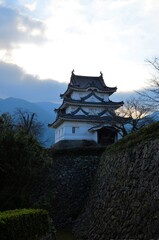 Naklejka premium 早朝の宇和島城 天守閣