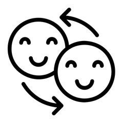 mood changes line icon