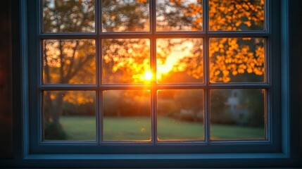 new plastic window frames sun rays coming through the windo