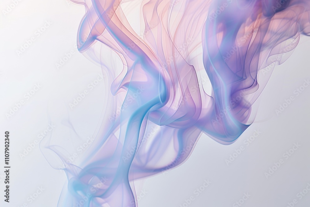 Poster a close-up shot of pink and blue smoke, ideal for use in science or technology related projects