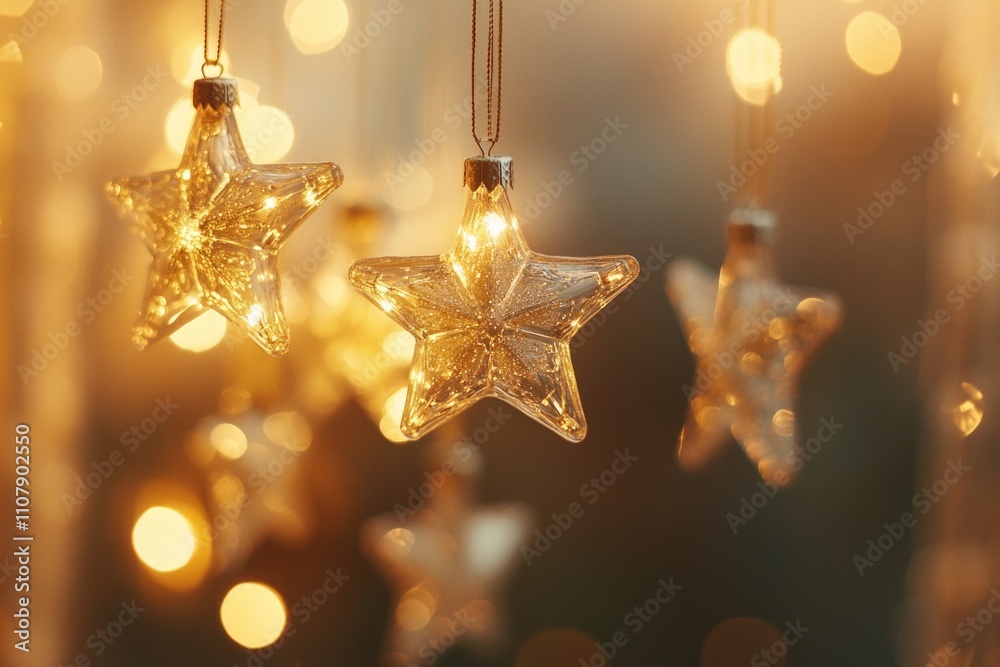 Canvas Prints a string of stars suspended in the air