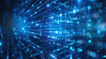 Obraz premium A digital abstract representation of data flow and connectivity.