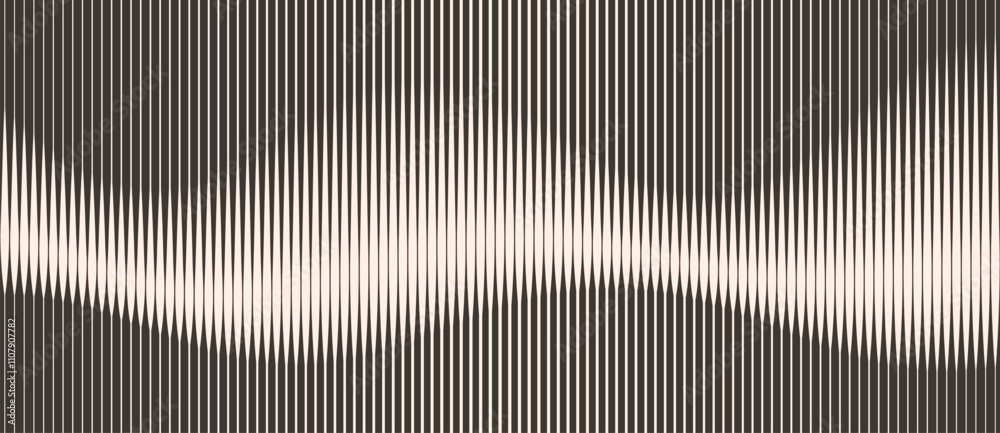 Fototapete Abstract art geometric background with vertical lines. Optical illusion with waves and transition.